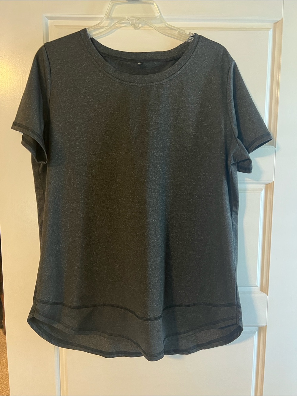 Women's Short Sleeve Workout Crew Neck Running Side Slit Tee